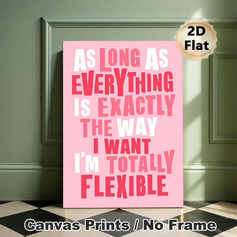 Humorous Slogan Painting Poster, Pastel Pink Typographic Poster, Witty Relatable Quote Decor Ideal For Home Office, Living Room And Bedroom_maomaolike.com