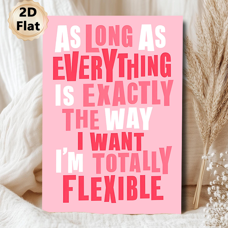 Humorous Slogan Painting Poster, Pastel Pink Typographic Poster, Witty Relatable Quote Decor Ideal For Home Office, Living Room And Bedroom_maomaolike.com