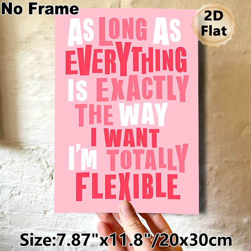 Humorous Slogan Painting Poster, Pastel Pink Typographic Poster, Witty Relatable Quote Decor Ideal For Home Office, Living Room And Bedroom_maomaolike.com