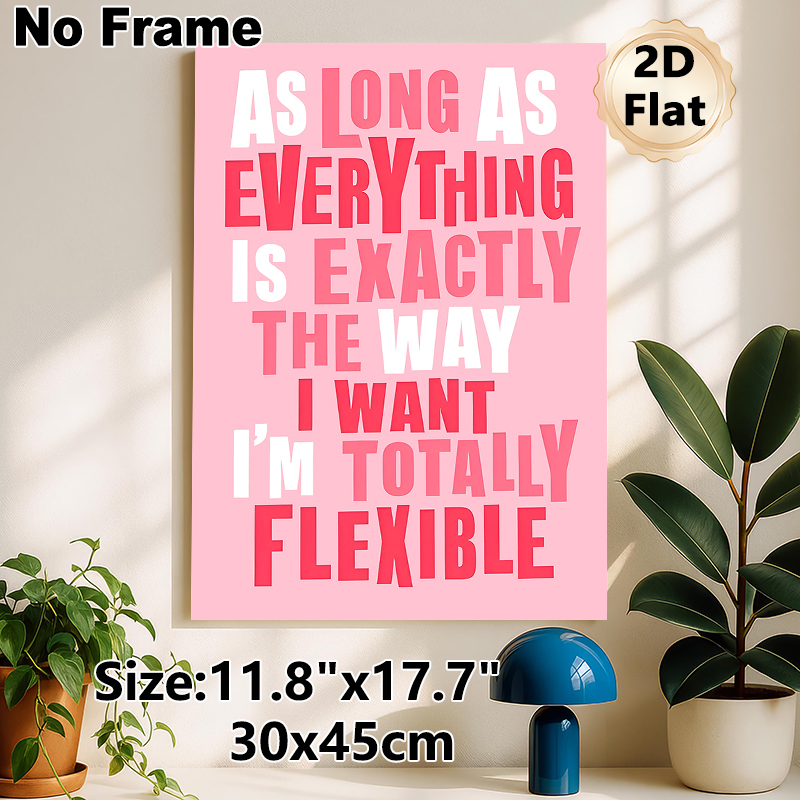 Humorous Slogan Painting Poster, Pastel Pink Typographic Poster, Witty Relatable Quote Decor Ideal For Home Office, Living Room And Bedroom_maomaolike.com