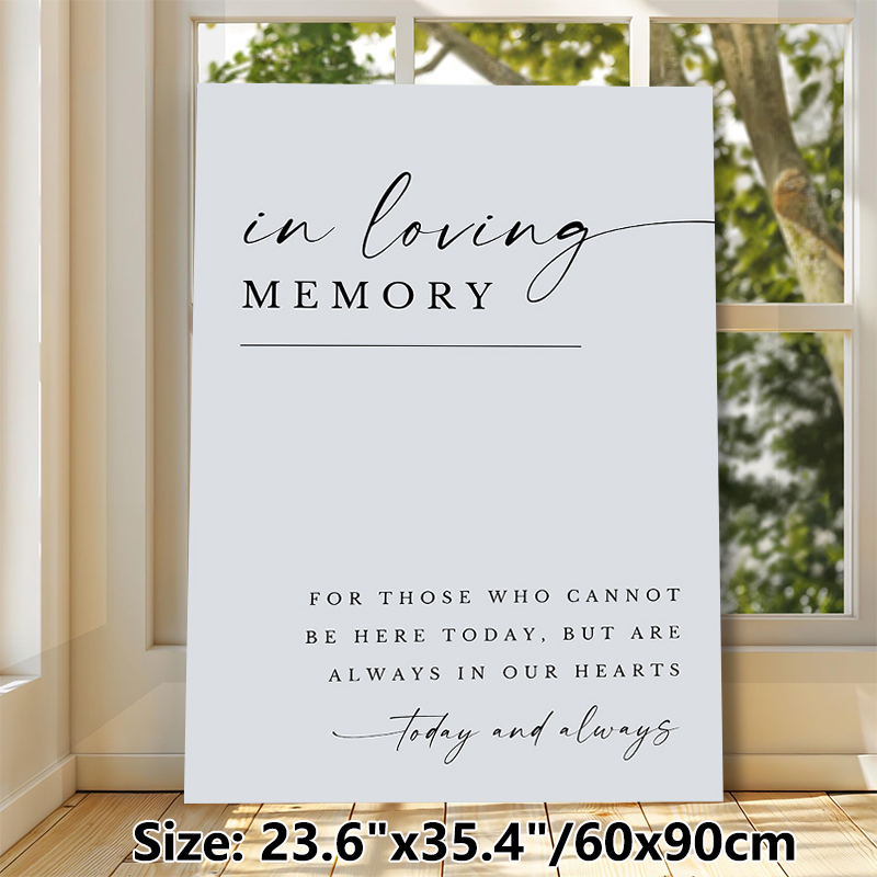 In Loving Memory Painting Poster, Minimalist Elegant Typographic Poster, Warm Heartfelt Message To Honor Loved Ones, Ideal For Home And Memorial_maomaolike.com