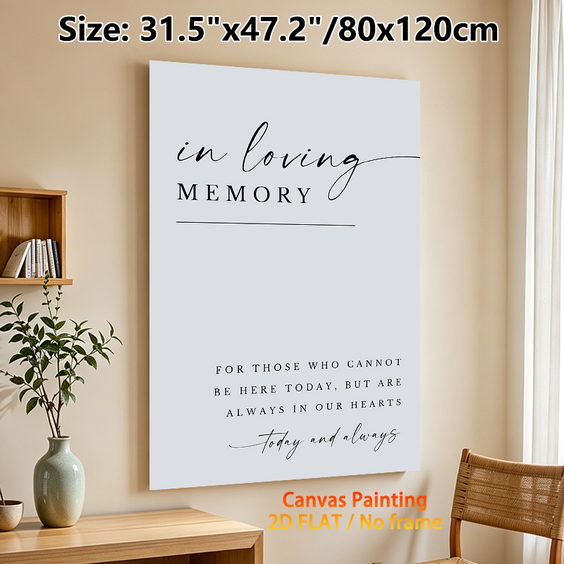 In Loving Memory Painting Poster, Minimalist Elegant Typographic Poster, Warm Heartfelt Message To Honor Loved Ones, Ideal For Home And Memorial_maomaolike.com