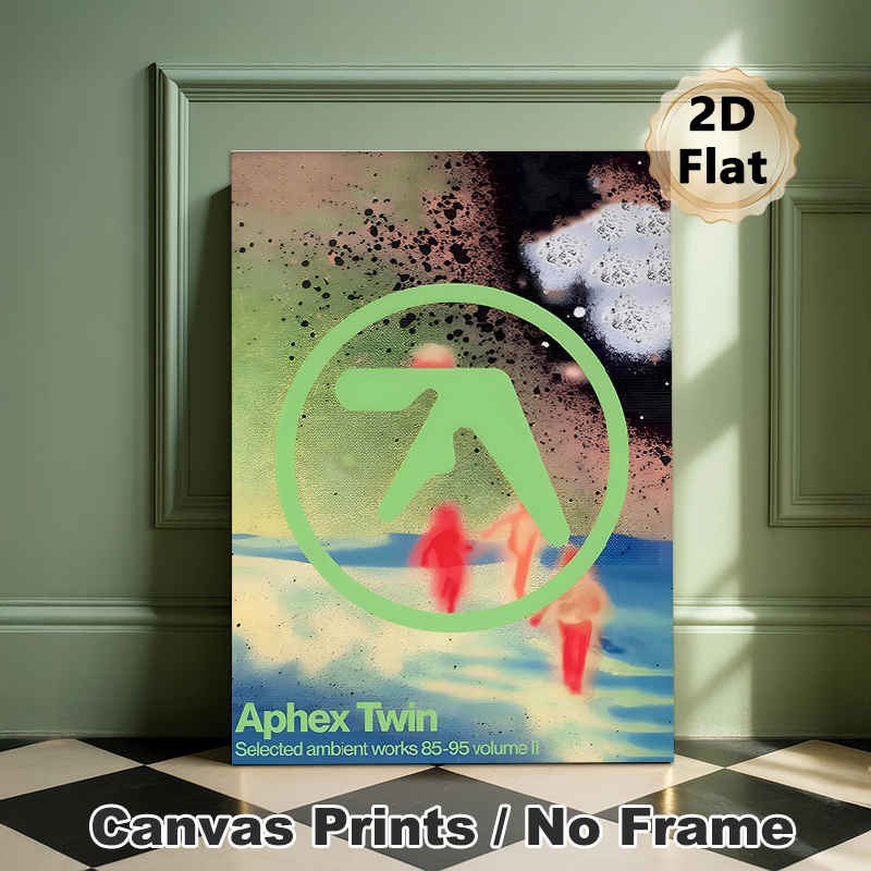 Aphex Twin Album Art Painting Poster, Psychedelic Abstract Splatter Style Poster, Unique Music-inspired Decor Ideal For Music Studio, Bedroom Wall_maomaolike.com