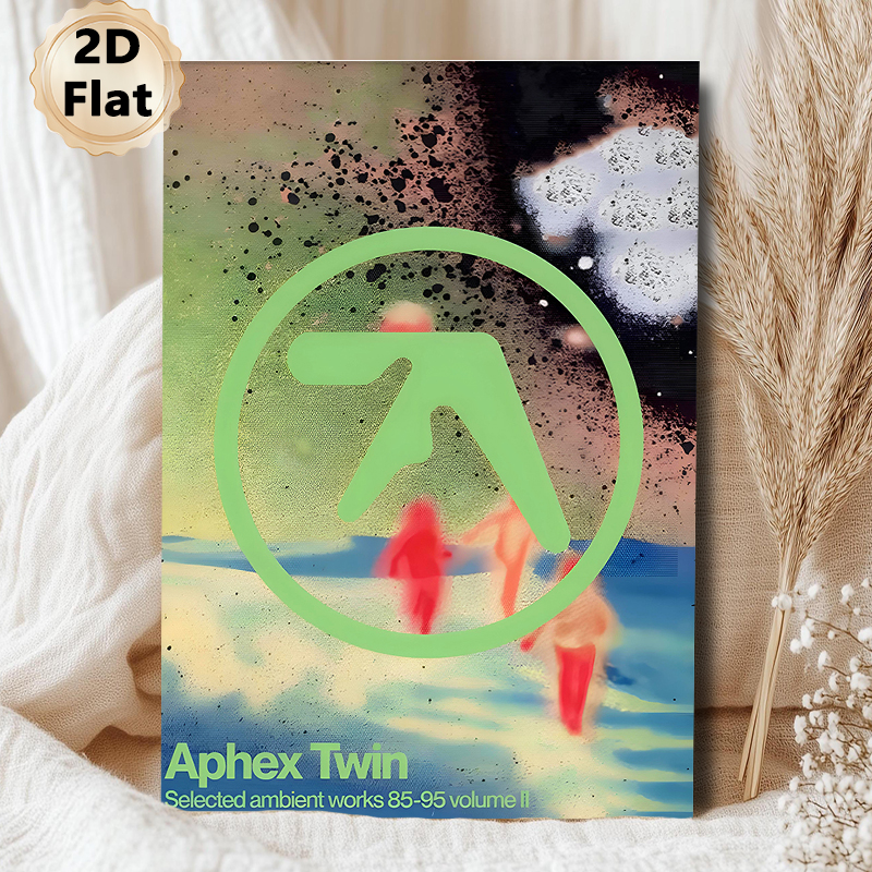 Aphex Twin Album Art Painting Poster, Psychedelic Abstract Splatter Style Poster, Unique Music-inspired Decor Ideal For Music Studio, Bedroom Wall_maomaolike.com
