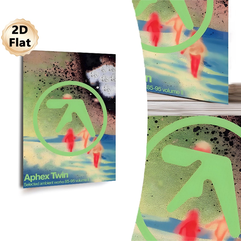 Aphex Twin Album Art Painting Poster, Psychedelic Abstract Splatter Style Poster, Unique Music-inspired Decor Ideal For Music Studio, Bedroom Wall_maomaolike.com