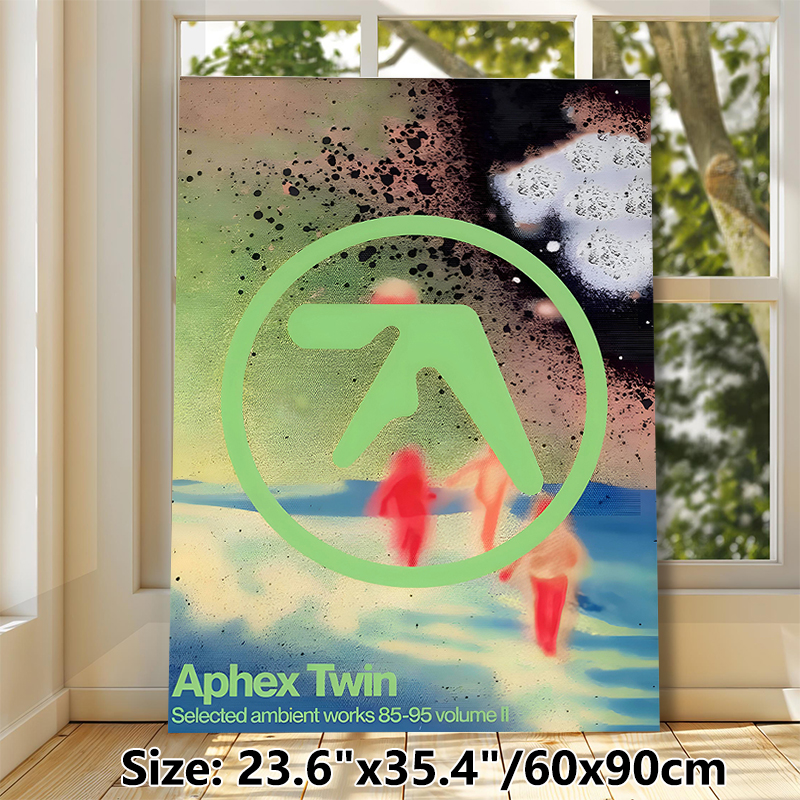 Aphex Twin Album Art Painting Poster, Psychedelic Abstract Splatter Style Poster, Unique Music-inspired Decor Ideal For Music Studio, Bedroom Wall_maomaolike.com