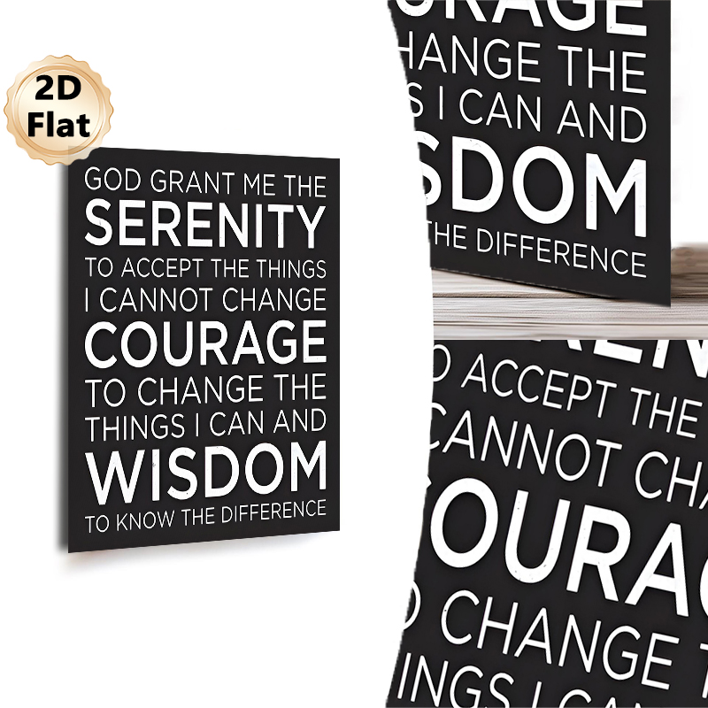 Serenity Prayer Painting Poster, Minimalist Black & White Typography Poster, Inspirational Text To Foster Inner Peace, Suitable For Living Room, Study_maomaolike.com