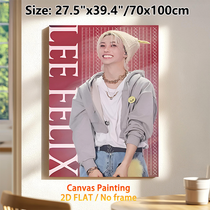 K-pop Male Idol Painting Poster, Stylish Casual Portrait Poster, Eye-catching Fan-themed Decor Perfect For Bedroom, Living Room And Personal Display_maomaolike.com
